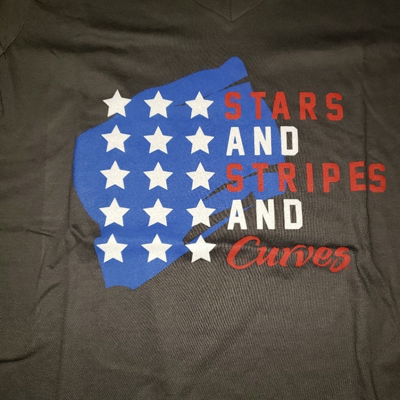Gray Workout Tee Stars N Stripes - Picture 2 of 4